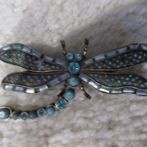 💕COOL Dragonfly Pin / Brooch in Beautiful Teal Blue / Green - PRICE IS FIIRM